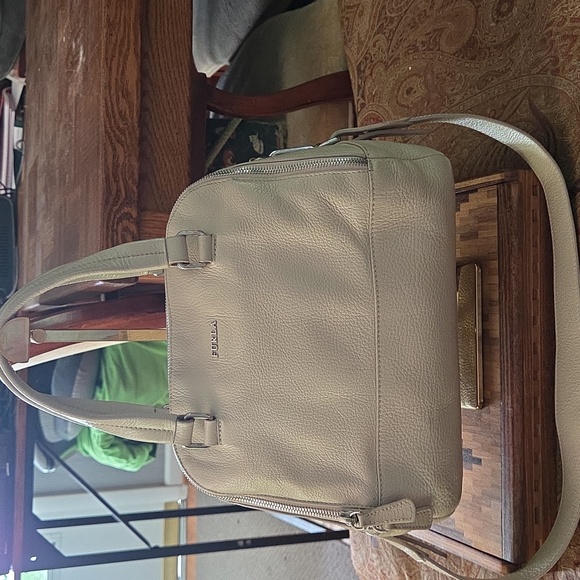 Furla Handbags - Furla Tan/beige Italian Leather large Shoulderbag Satchel Great Condition.